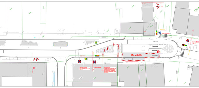 Verkehrszeichenplan für die Baustelle in der Egerlandstraße | © Stadt Geretsried