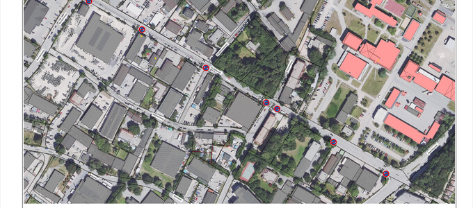 Beschilderungsplan zeigt das eingeschränkte Haltverbot in der Sudetenstraße | © Stadt Geretsried