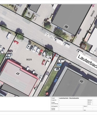 Beschilderungsplan zeigt die neue Bushaltestelle in der Lauterbachstraße | © Stadt Geretsried