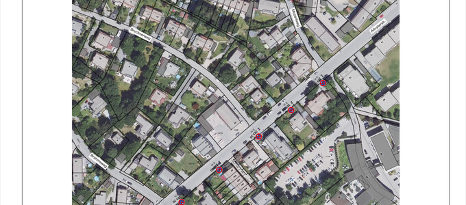 Die Straßenkarte zeigt das neu eingerichtete Haltverbot in der Altvaterstraße. | © Stadt Geretsried