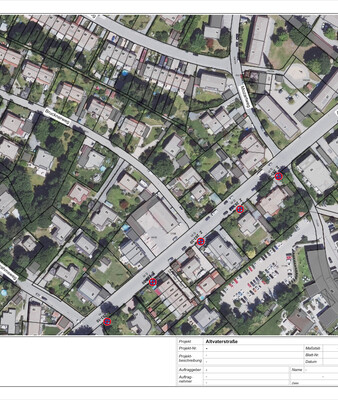 Die Straßenkarte zeigt das neu eingerichtete Haltverbot in der Altvaterstraße. | © Stadt Geretsried