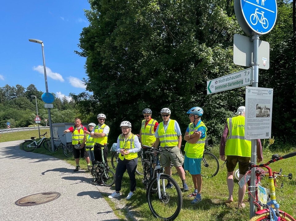 Bewertungskommission prüft Geretsrieder Radwegenetz | © Stadt Geretsried