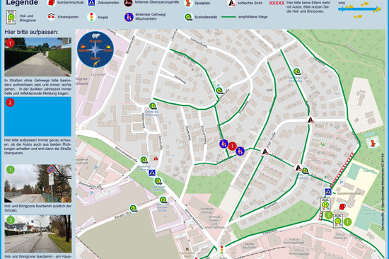 Isardamm Schule Nord Schulweg-Routen | © Stadt Geretsried