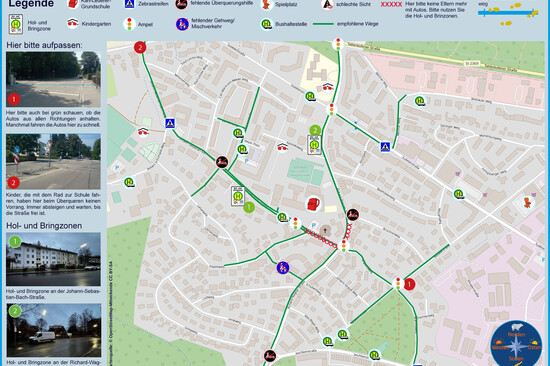 Karl-Lederer Schule Schulwegplan | © Stadt Geretsried