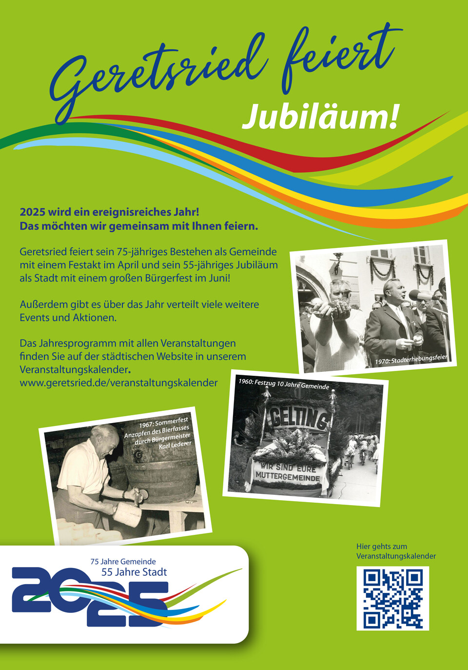 Flyer zum Jubiläumsjahr 2025 | © Stadt Geretsried